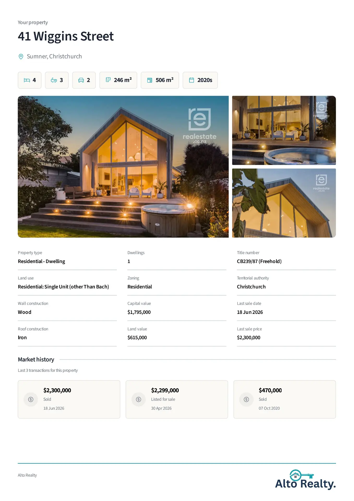 Sales CMA property details