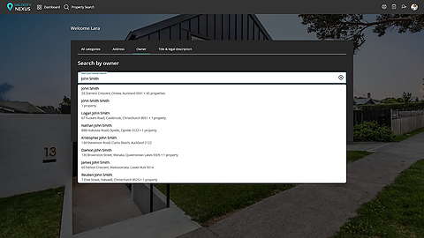 Nexus market activity search screen